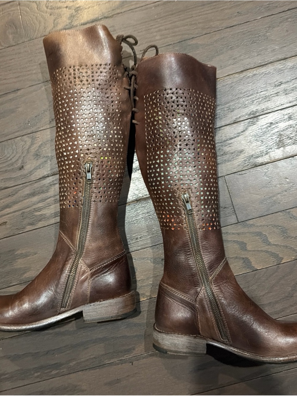 Bed Stu Cambridge brown lace up whith zipper women sz 6,5
